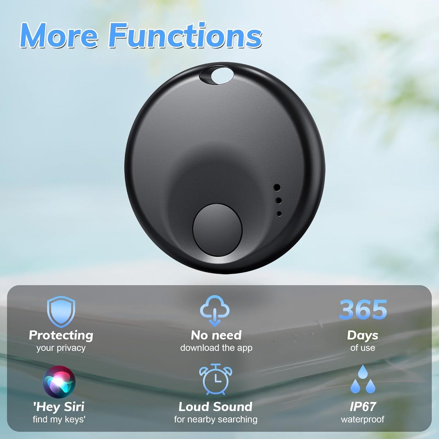 Tracker Tag-4 Pack - Smart Bluetooth Tracker, Works with Apple Find My APP (iOS Only, Not for Android), Smart Tag Keys Finder and Item Locator for Keys, Bags, Luggage, Pets and Wallet