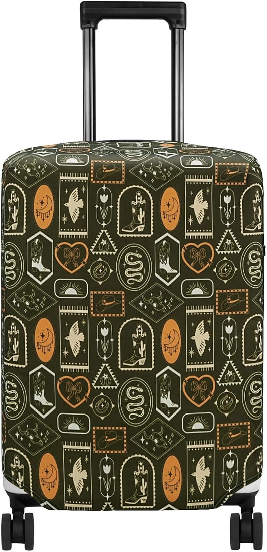 HYPER VENTURE Washable Luggage Cover - Fashion Suitcase Protector Fits 23-26 Inch Luggage (Wilderness Mark, M)