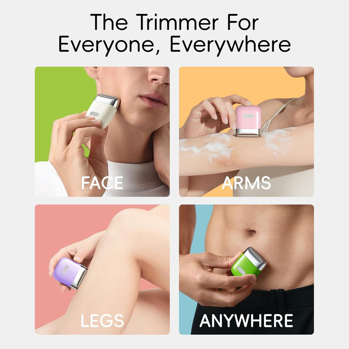 yoose Electric Razors for Women, IPX7 Alloy Body Bikini Trimmer for Women (USB-C, Trimmer Comb, Multi Shaving Modes), Portable Size, Radiant Gold