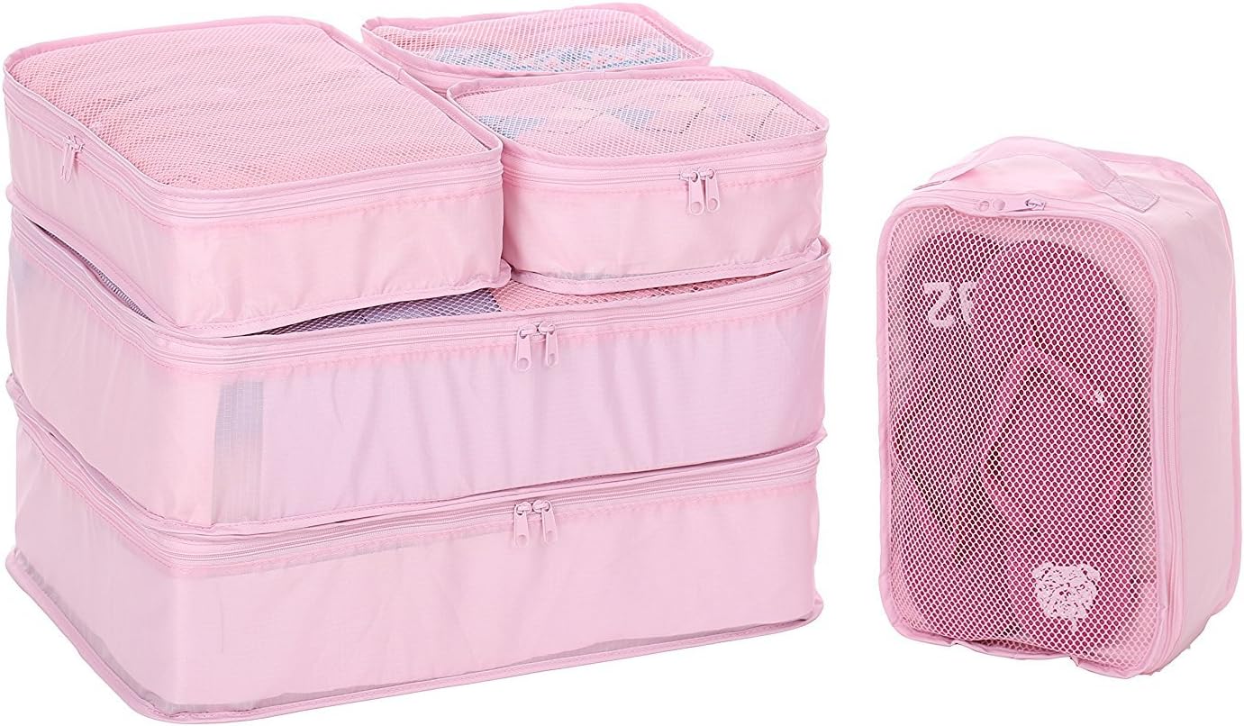JJ POWER Travel Packing Cubes, Luggage Organizers with Shoe Bag