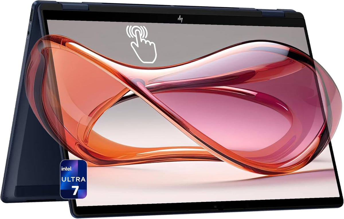 HP OmniBook X Flip 2-in-1 Copilot+ Laptop, Intel Ultra 7-256V, 16 GB LPDDR5x RAM, 1 TB PCIe SSD, 14" 2K (1920x1200) Touchscreen, Intel Arc 140V, Backlit Keyboard, W11 Home, Atmospheric Blue