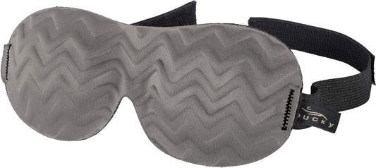Bucky Ultralight Travel & Sleep Chevron Eye Mask, Gray, One Size