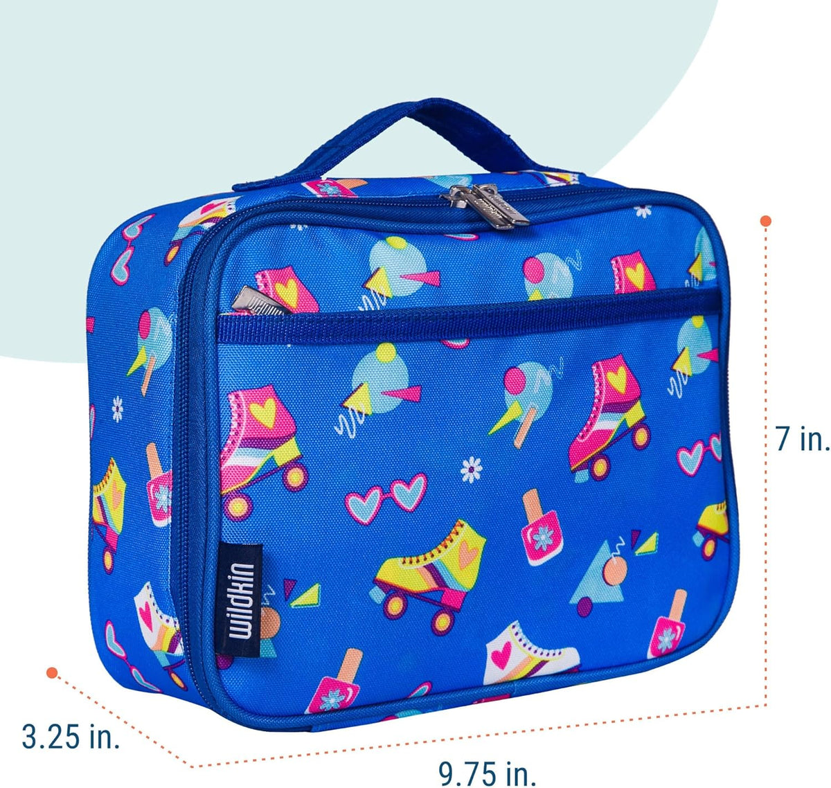Wildkin Kids Insulated Lunch Box – Durable and Reusable for School & Travel - Rad Roller Skates