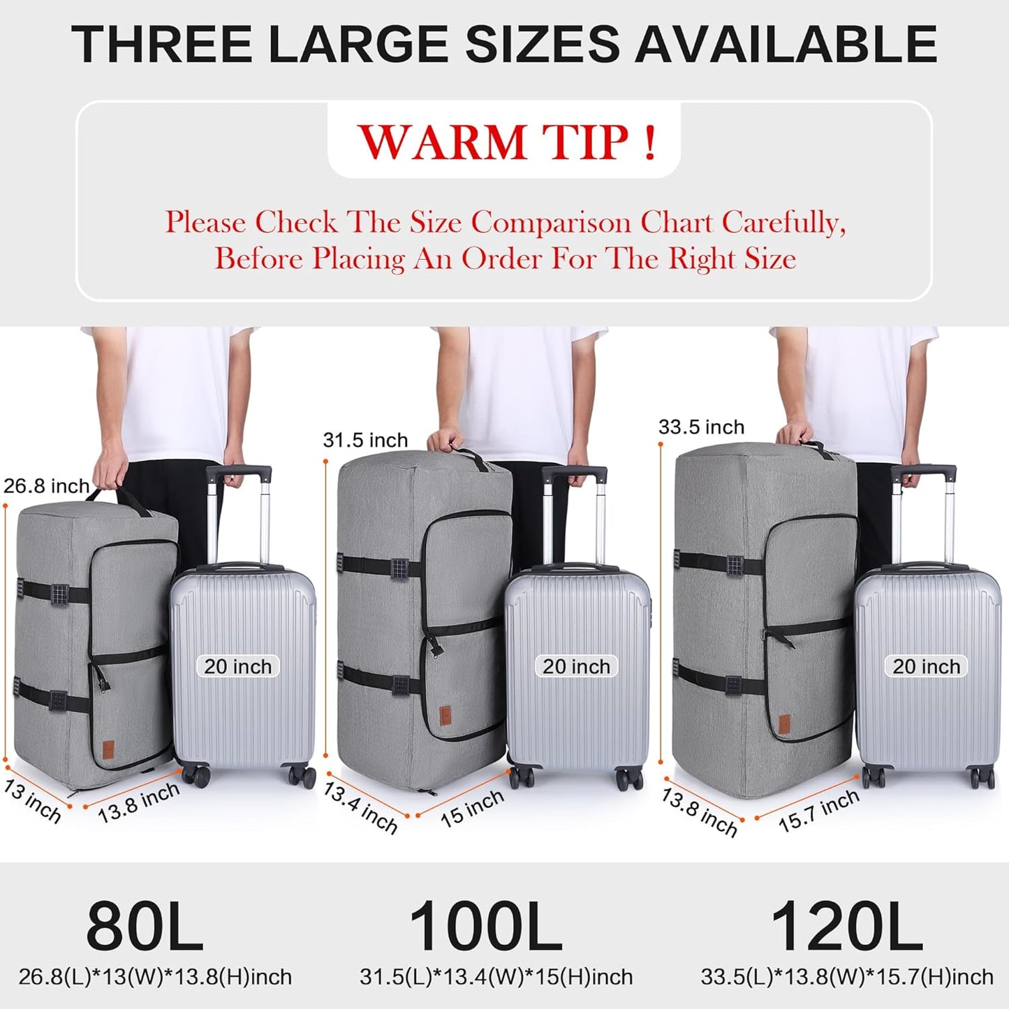 100L Duffle Bag for Travel, Large Foldable Waterproof Travel Duffel Bags Weekender Overnight Bag for Men and Women with Shoe Compartment