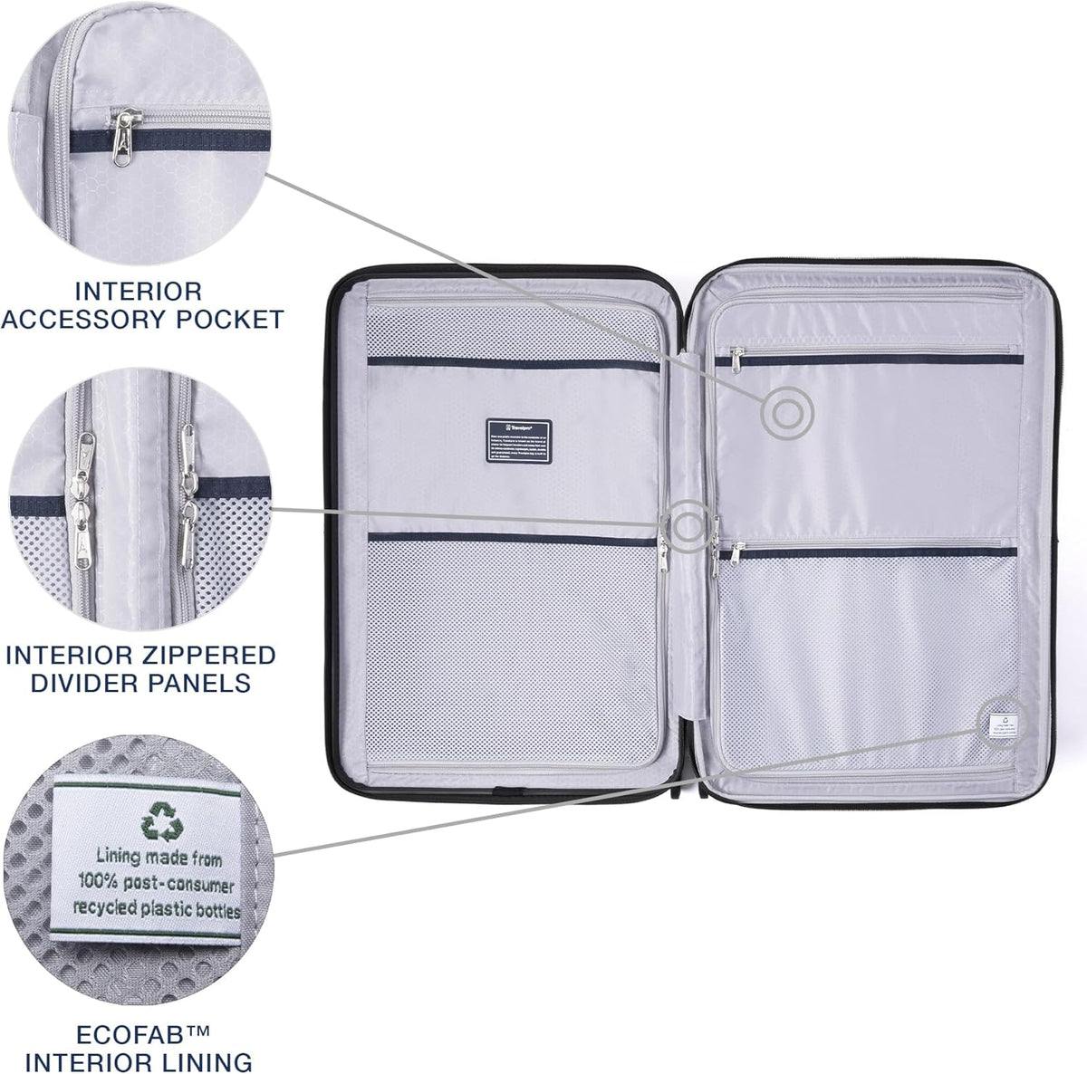 Travelpro Maxlite Air V2 Hardside Expandable Luggage, 8 Spinner Wheels, Lightweight Hard Shell, TSA lock, Shadow Grey, 2-Piece Set (21/25)