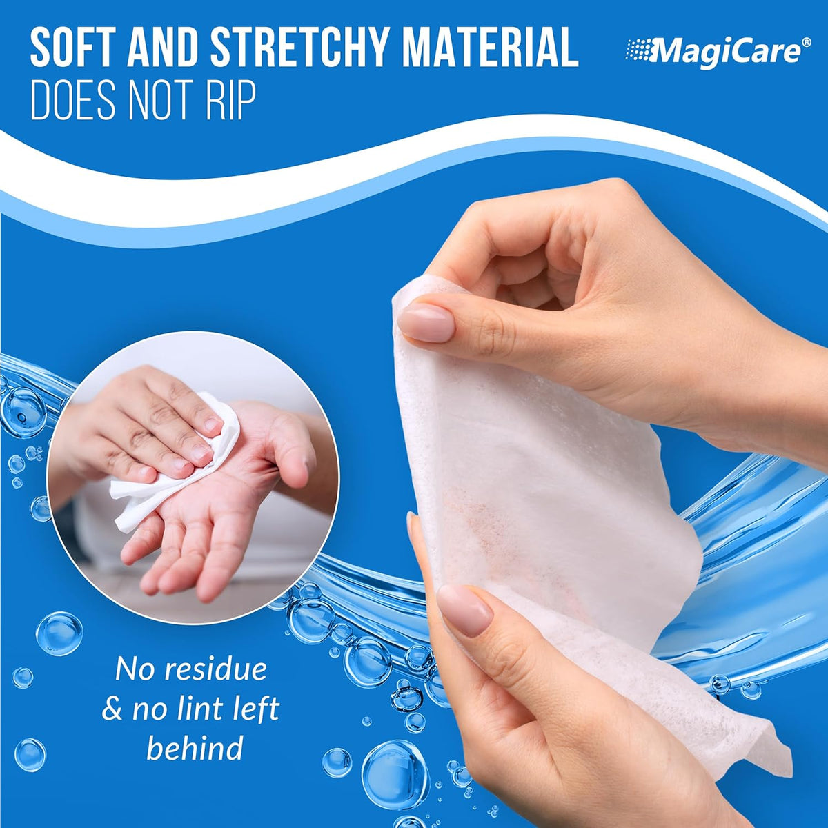 MagiCare 75% Alcohol Hand Sanitizing Wipes (Travel Wipes, 10 Packs) - Premium, Unscented, Large Alcohol Wipes - Hand Wipes Travel Size - Bag, Purse, Car - 10 Packs of 20 (200 Hand Sanitizer Wipes)