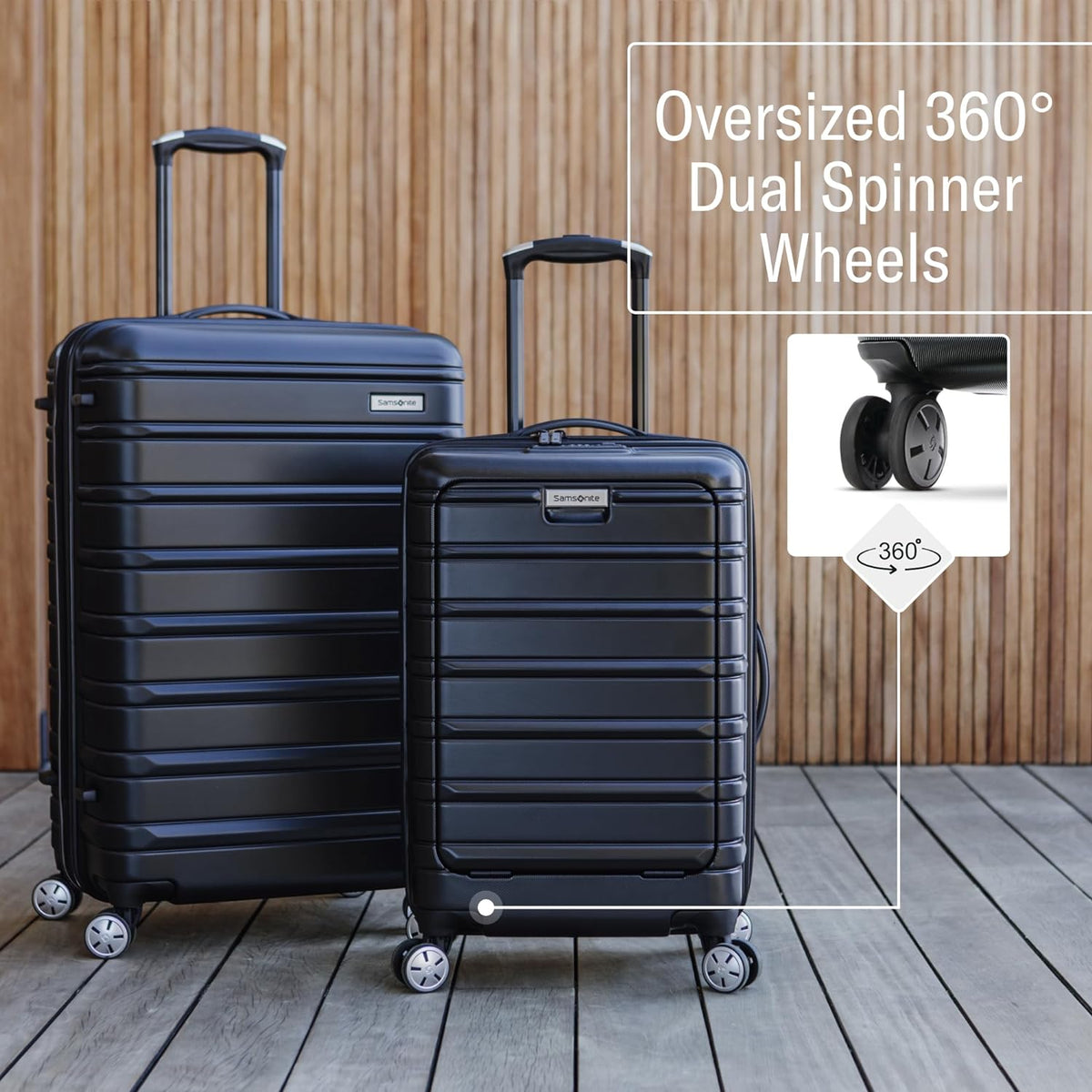 Samsonite Omni 2 Hardside Expandable Luggage with Spinner Wheels, 3-Piece Set (19/24/28), Nova Teal