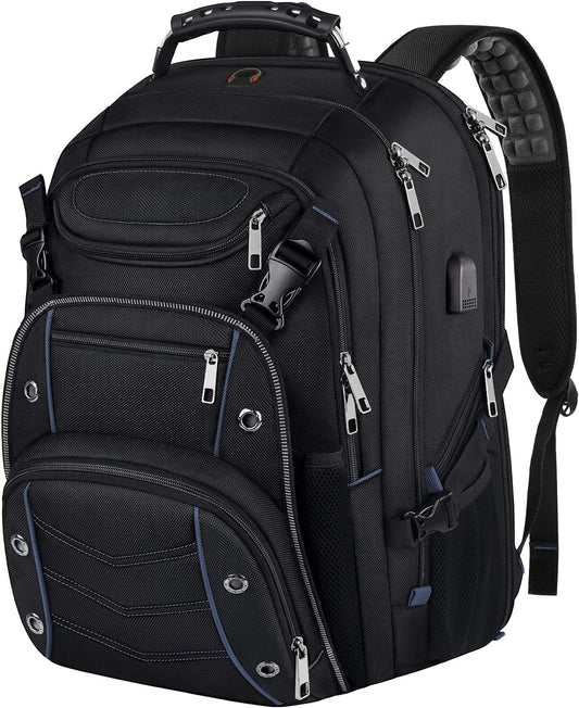 18.4 Laptop Backpack for unisex, 55L Extra Large Gaming Laptops Backpack with USB Charger Port,TSA Friendly Flight Approved and RFID Anti-Theft Pocket