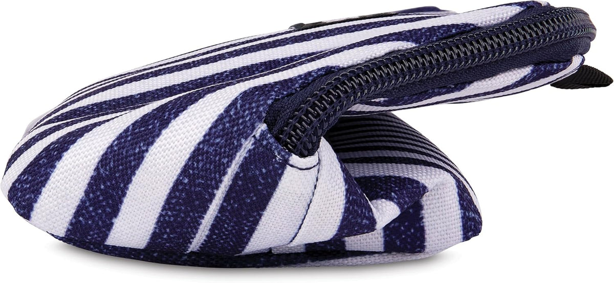 PackIt® Freezable Snack Bag, Seaside Stripe, Built with ECOFREEZE® Technology, Collapsible, Reusable, Zip Closure, Designed For Keeping Snacks Fresh On the Go