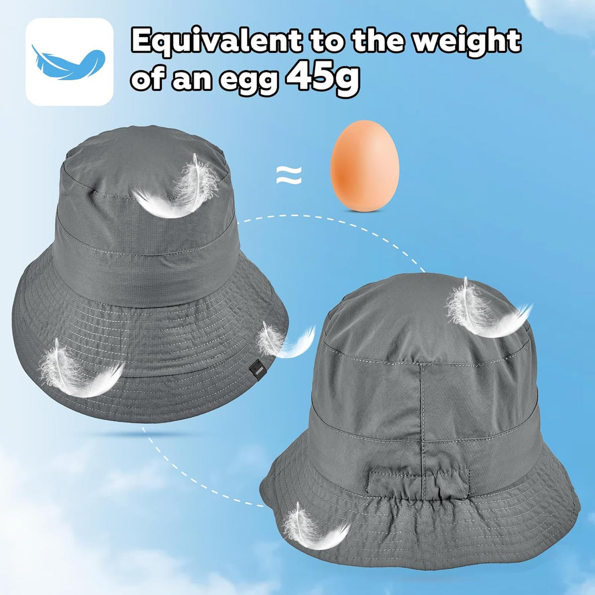 Sukeen Lightweight Bucket Hat for Women Quick-Dry Hiking Hat Packable Foldable UV Sun Hat for Outdoor Activities