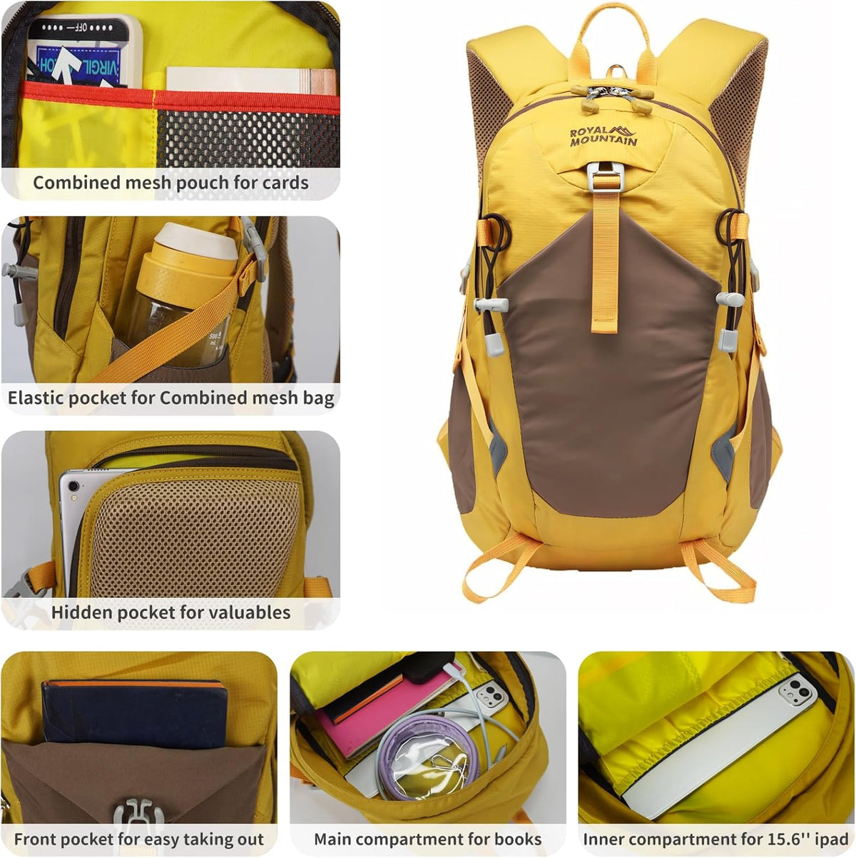 Hiking Backpack 30L Foldable Travel Daypack For Women Men,Camping Daypack Backpacks Lightweight,Durable Hiking Backpack Fit For Hiking,Daily Commuting,Short Trips.(With Rain-cover)