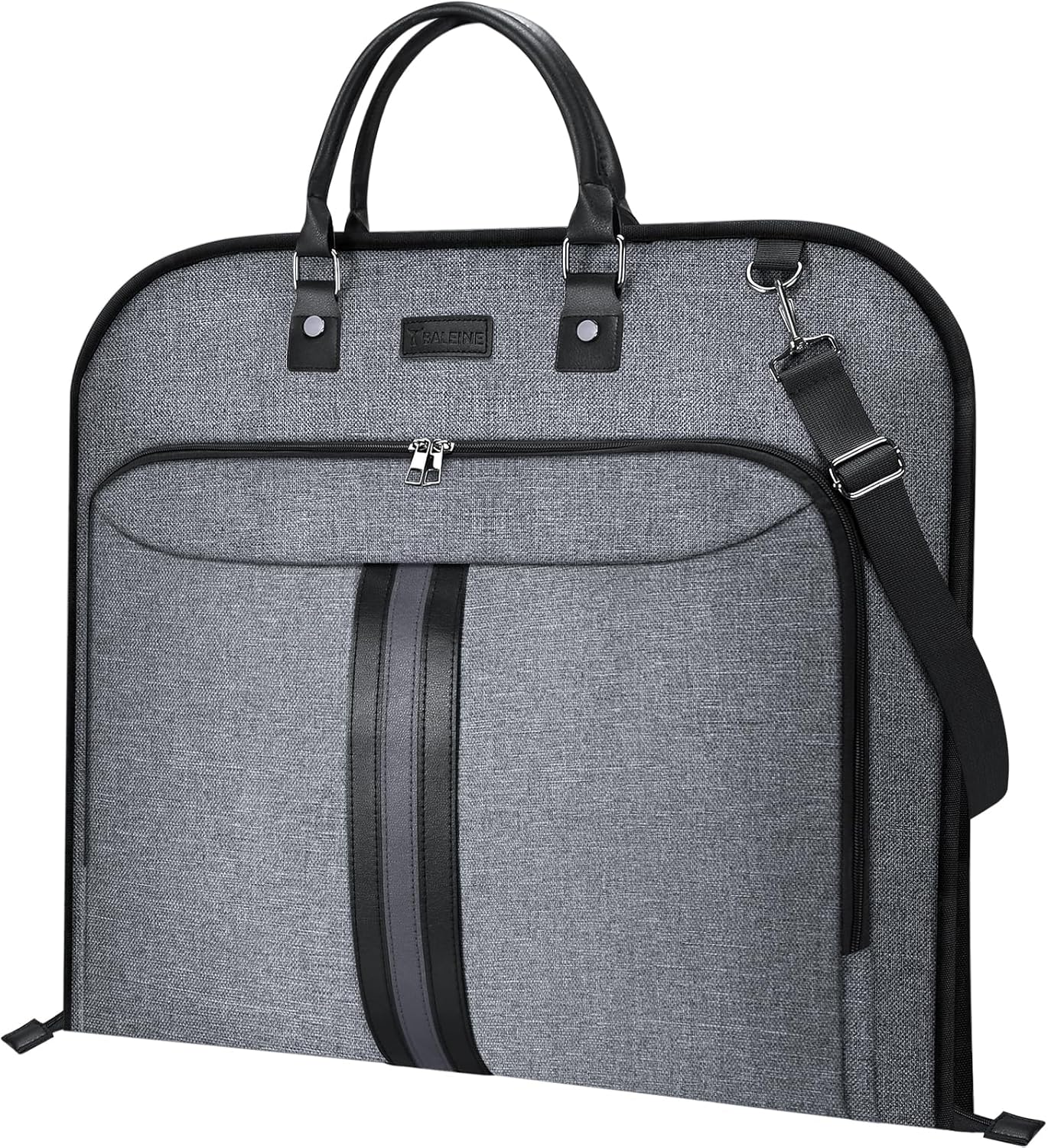 BALEINE Travel Garment Bag, Travel Suit Bag for Men, 42'' Waterproof Carry on Garment Bags for Hanging Clothes, Garment Duffel Bag for Travel Business (Grey)