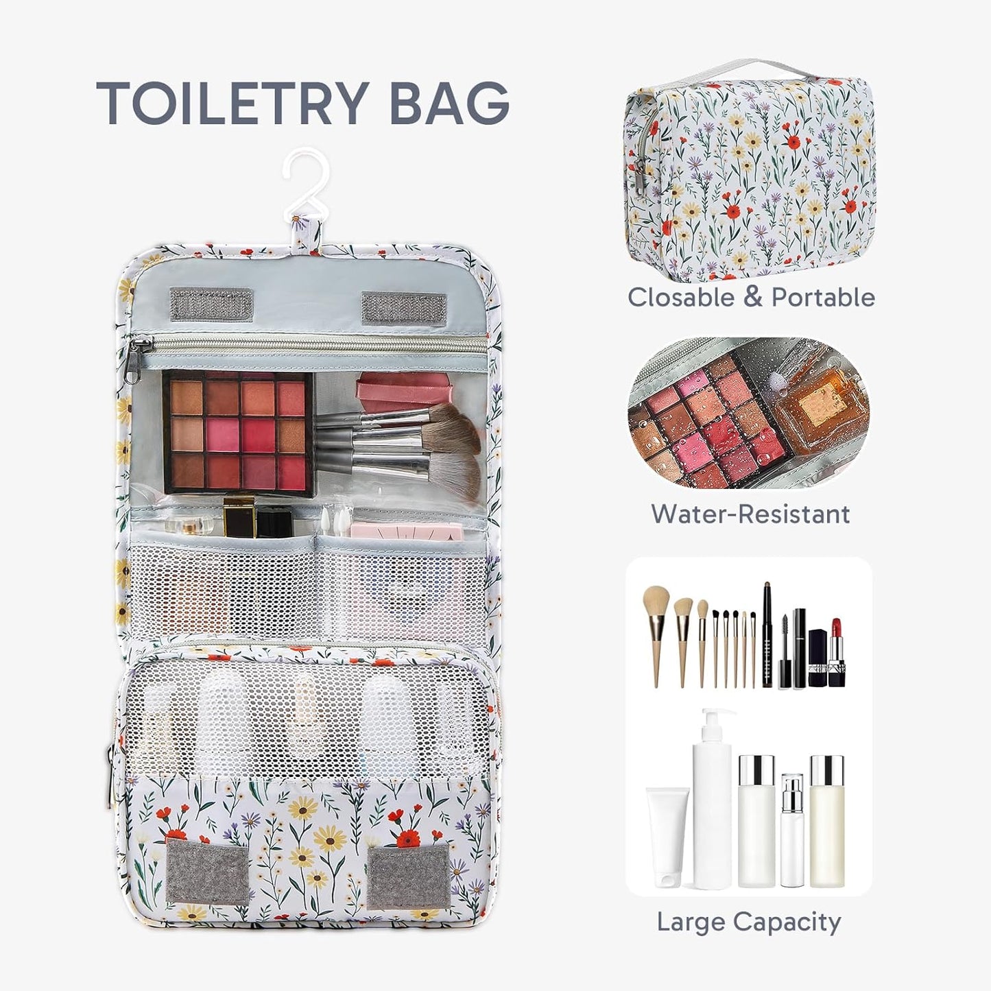 ALL INCLUDED 10 Set Durable Packing Cubes for Suitcases,OlarHike Essentials for Travel,UPGRADED Anti-Tear Stitching, NEW Improved Luggage Packing Organizers for Travel Accessories (Flower)