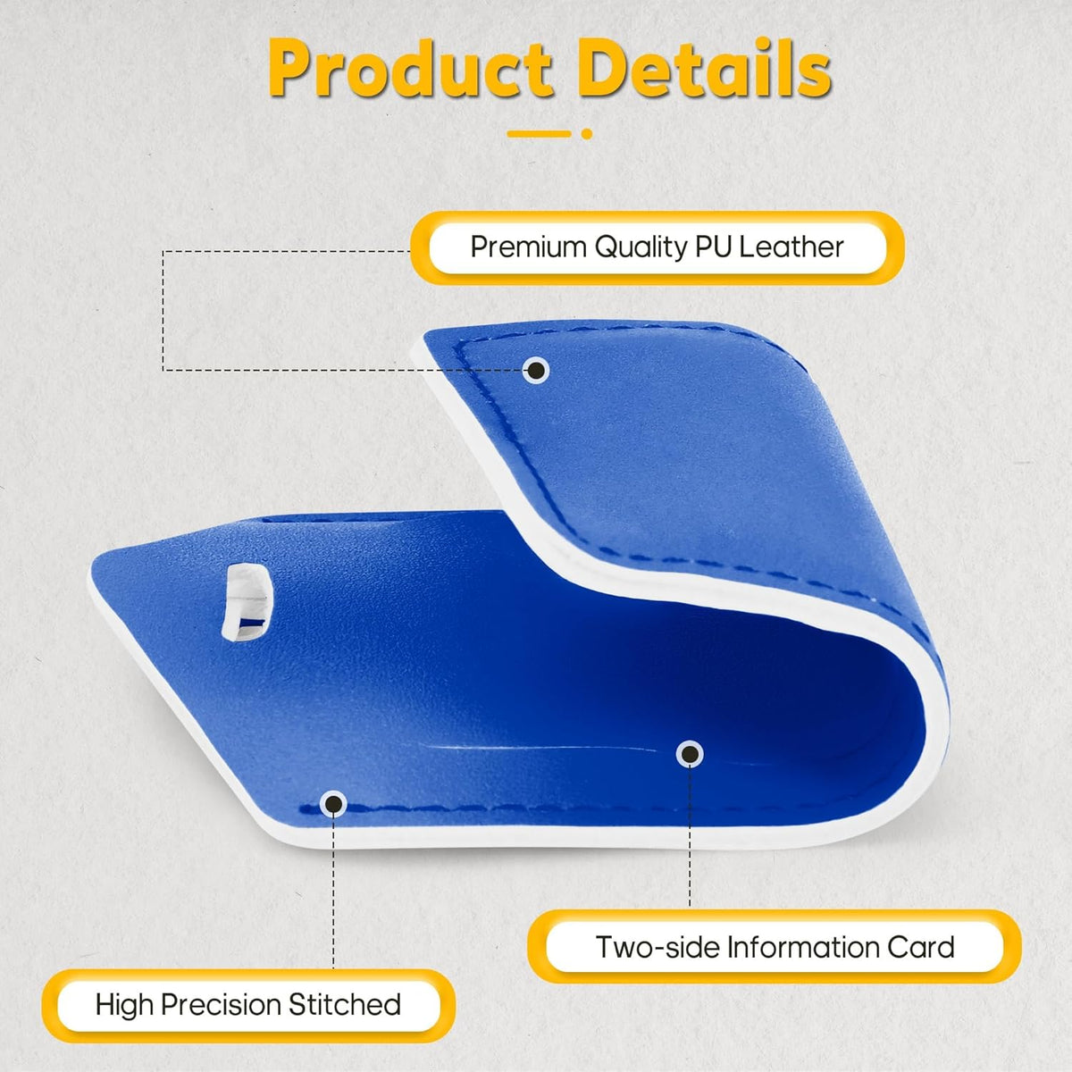 Travelambo Luggage Tags for Suitcases Faux Leather Privacy Protection 26 Pack Bag Tags Travel Accessories Essential, Fresh Blue
