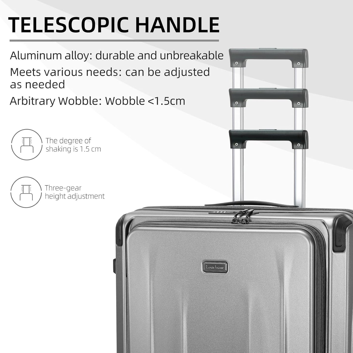 Premium Carry On Luggage, 20Inch&29 Inch Top Opening Airline Approved ABS+PC Hard Shell Suitcases with Silent Wheels, TSA Lock,Front Pocket and Wet-dry Separated Six-piece Set