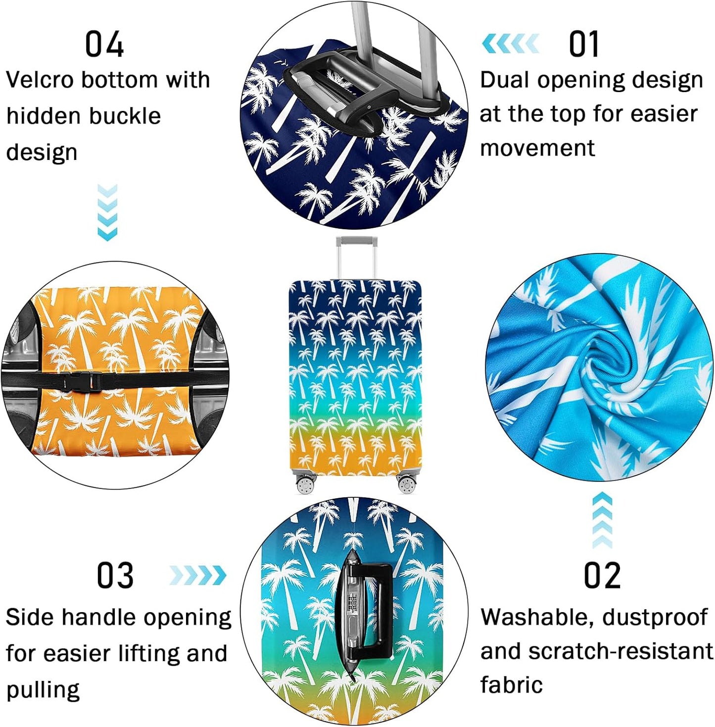 Luggage Cover for Suitcase Elastic Suitcase Cover Protector, Carry On Luggage Sleeve Anti Scratch Travel Essentials Suitcase Protector Fits 27-29