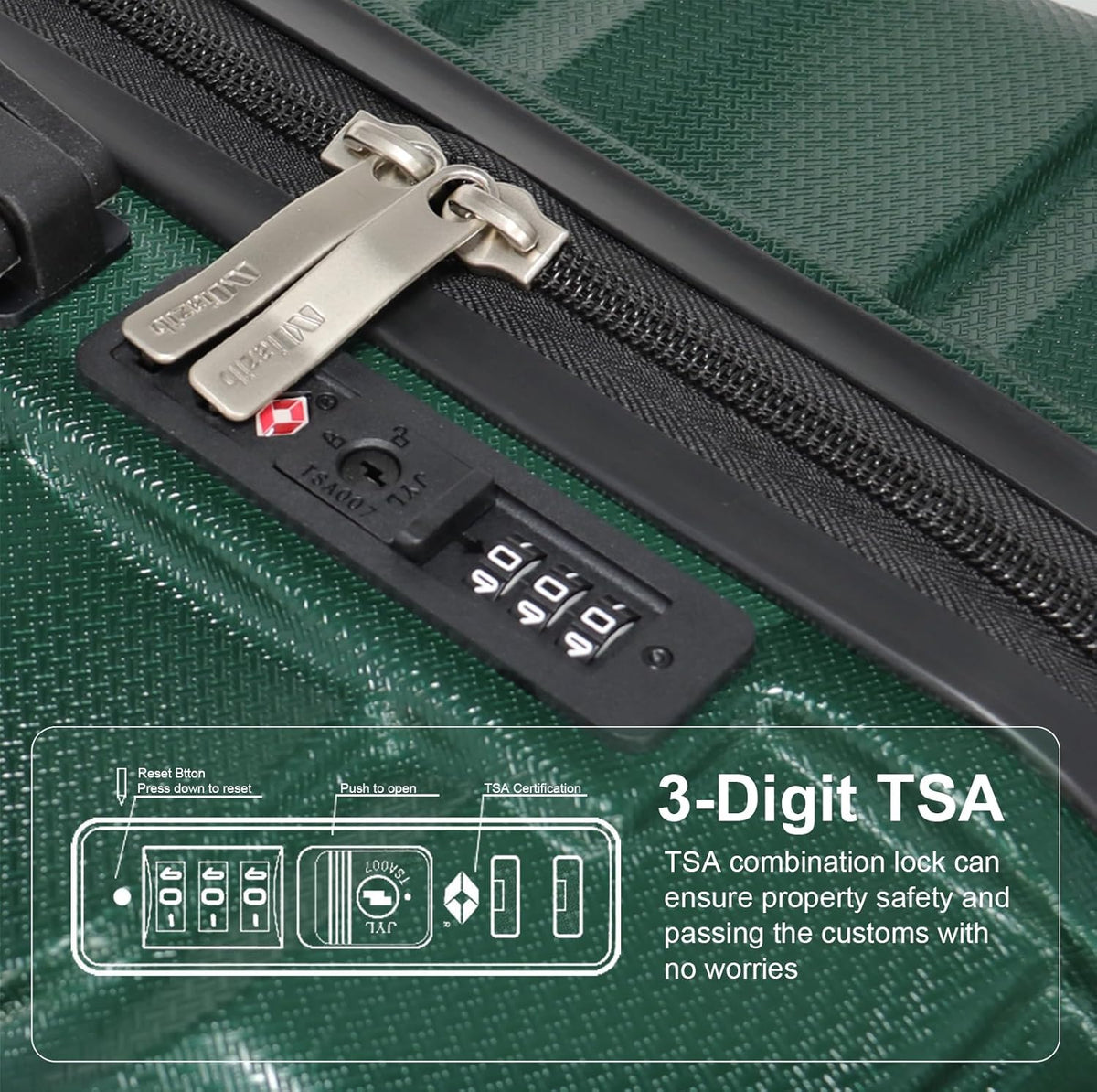 Luggage Sets Suitcases with Wheels Suitcase set Hardshell Luggage sets Clearance Luggage sets with TSA Lock 20/24/28 Inch Luggage Lightweight Suitcases with Wheels (Jasper)