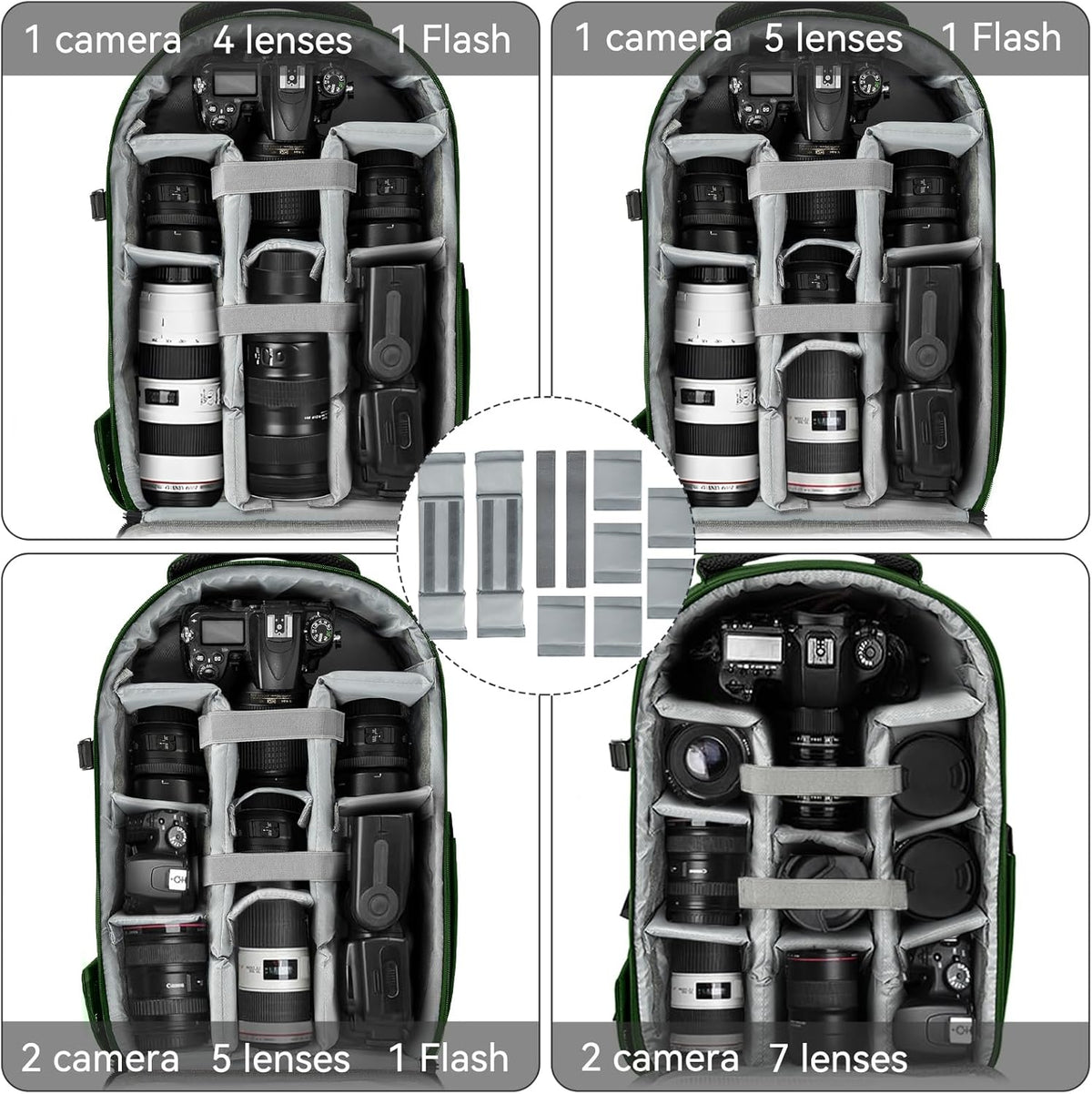 TORIBIO Camera Backpack, Hardshell DSLR Photography Camera Bag, Waterproof Hard Shell Camera Case with Tripod Holder & 15.6" Laptop Compartment Compatible with Canon/Nikon/Sony/DJI Mavic Drone