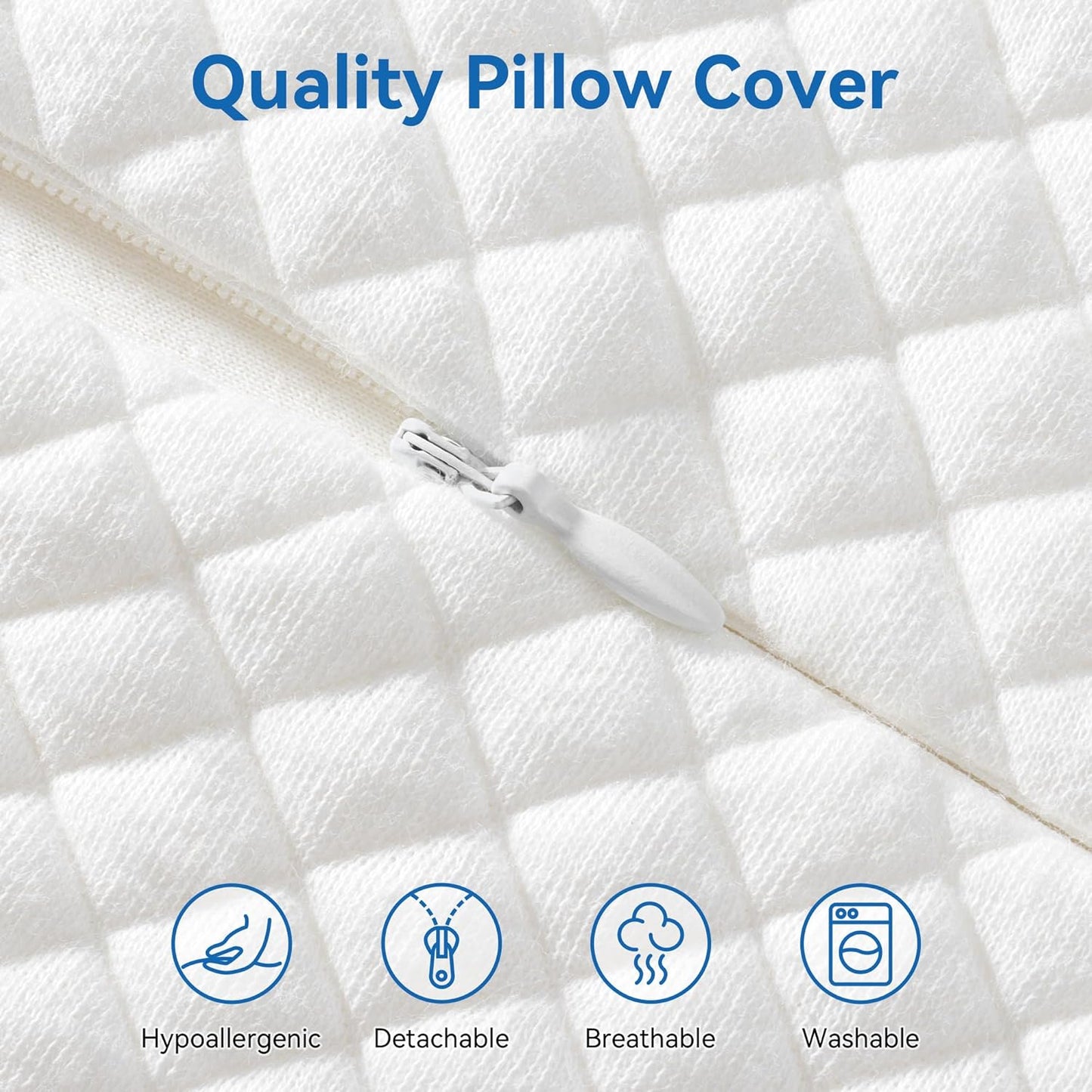 AM AEROMAX Travel Contour Memory Foam Pillow, Cervical Pillow for Neck Pain Relief, Neck Orthopedic Sleeping Pillows for Side, Back and Stomach Sleepers.