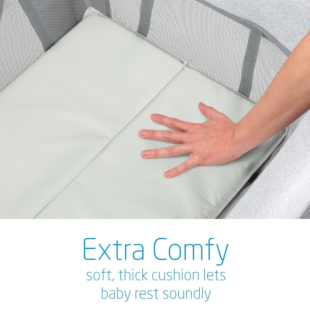 Maxi-Cosi Swift Lightweight Portable Playard, 1-Step Fold Playpen with Travel Bag, 2-Stage Mattress for Newborn to Toddlers, Essential Grey