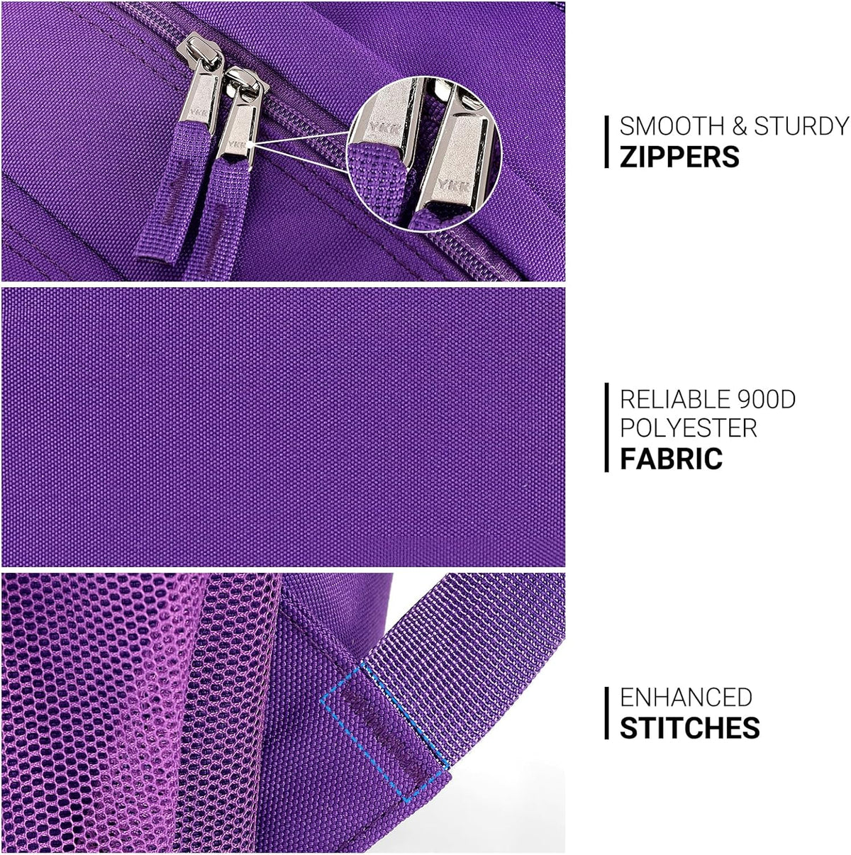 ZORFIN 26L Backpack for College, and Travel: Water Resistant Bookbag - Purple