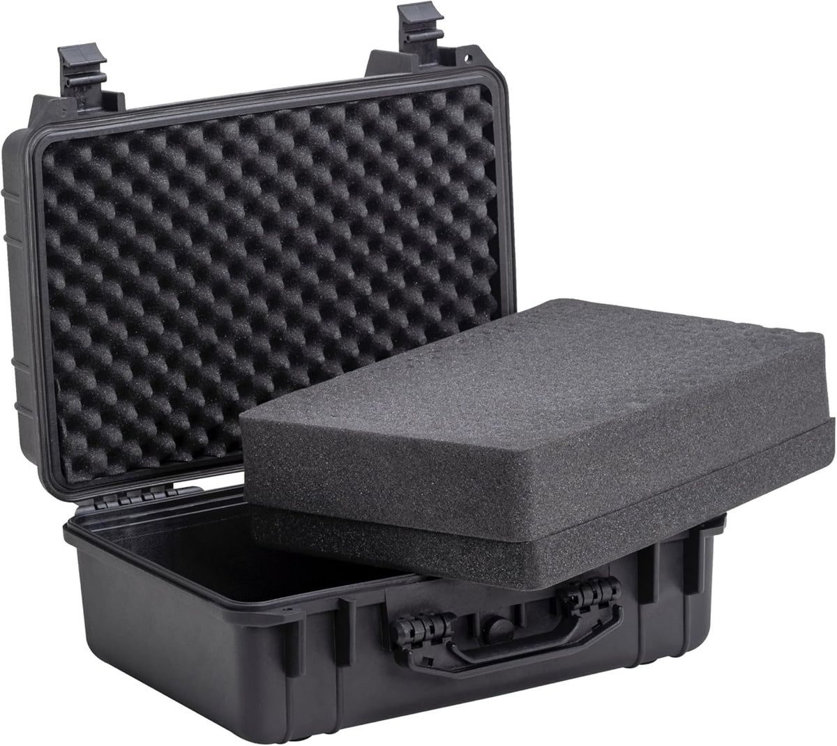 MEIJIA Portable All Weather Waterproof Camera Case with Customized Fit Foam,Fit Use of Drones,Camera,Equipments,Pistols,Elegant Black(18.3 ”x14.57”x8.66”)