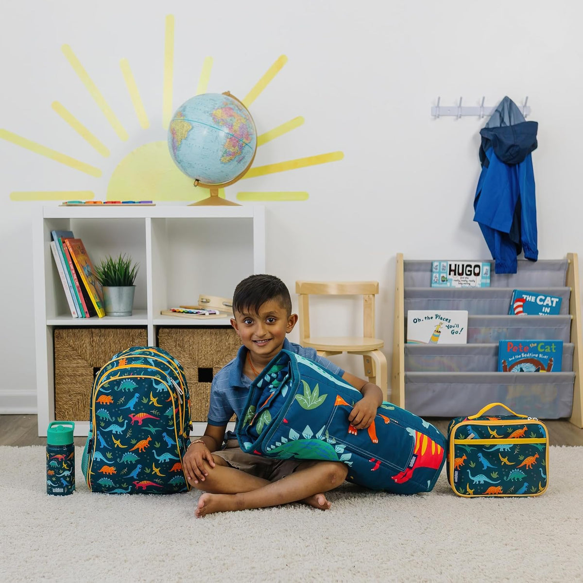 Wildkin Kids Insulated Lunch Box – Durable and Reusable for School & Travel - Jurassic Dinosaurs