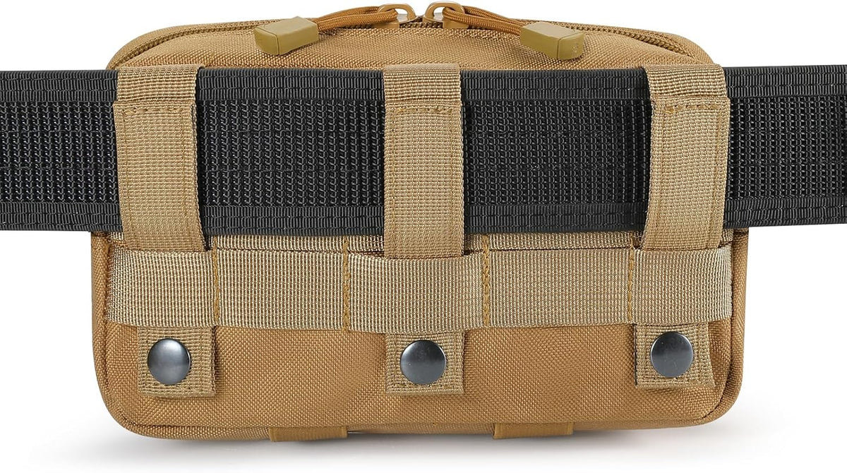 Tactical Molle Admin Pouch Utility Laser Cut EDC Tool Pouch Bag Horizontal Modular Pouches Include US Flag Patch and Keychain