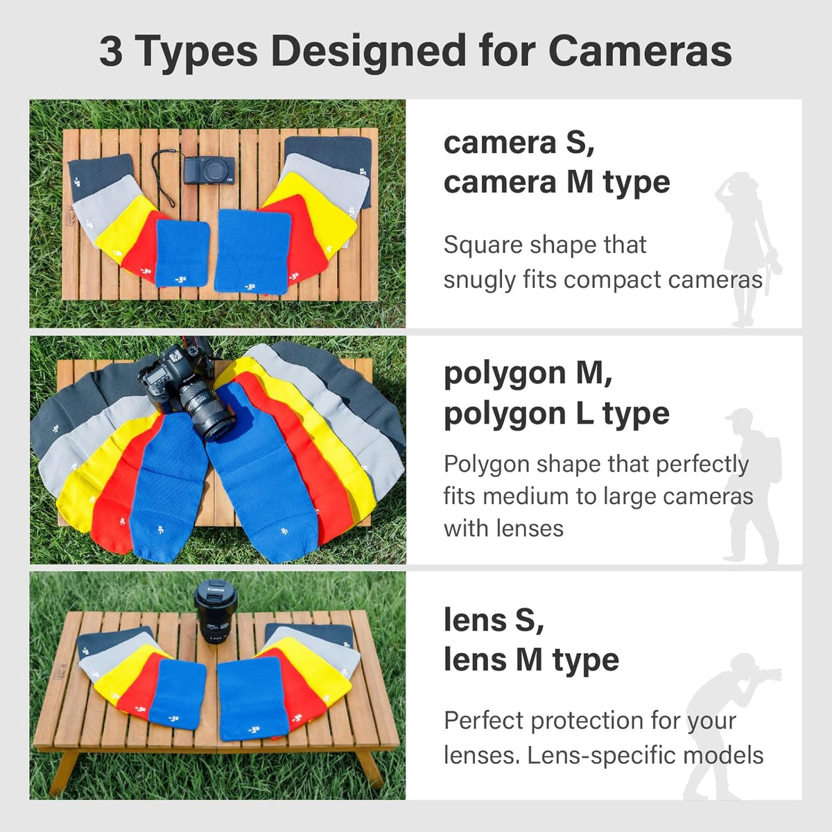 Camera Cover, Square W, Made in Japan, S size, Blue