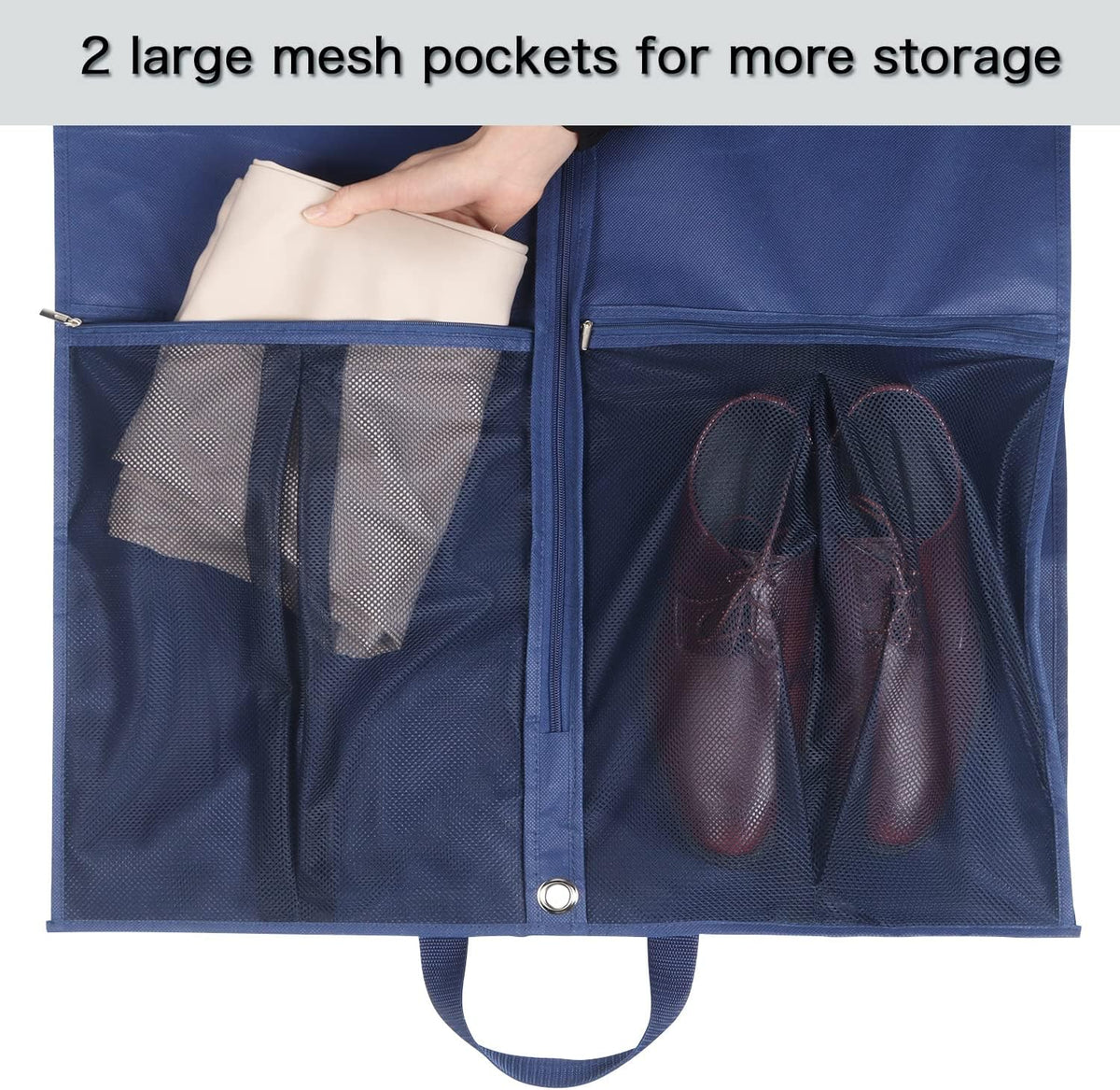 Zilink 43" Suit Bags for Men Travel and Storage Gusseted Garment Bags for Hanging Clothes Suit Cover With Handles for Clothes, Coats, Jackets, Shirts, Set of 2