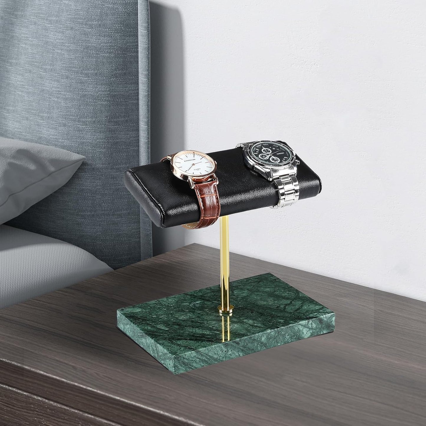 LYS&LYX Watch stand watch display stand watch holder watch Handcrafted watch holder (2--green/glod/black)