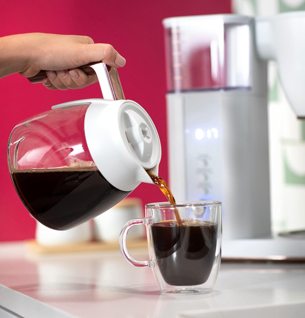 Café Specialty Drip Coffee Maker | 10-Cup Glass Carafe | WiFi Enabled Voice-to-Brew Technology | Smart Home Kitchen Essentials | SCA Certified, Barista-Quality Brew | Matte White
