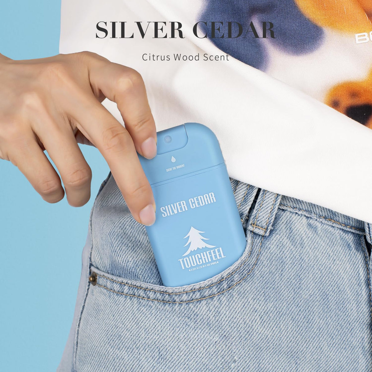 Power Mist Hand Sanitizer Spray, Scented Hydrating Hand Sanitizers Travel Size Refillable, Pocket Portable 1-Pack (Silver Cedar) 0.93Fl Oz 460-Sprays Each