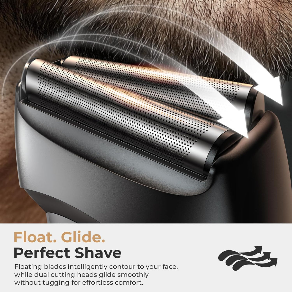 Electric Foil Shavers for Men: Portable Electric Razor for Face- Rechargeable Wet/Dry Waterproof Shaver with LED Display & Fast Charge-Ultra-Thin Razor for Close Shaving