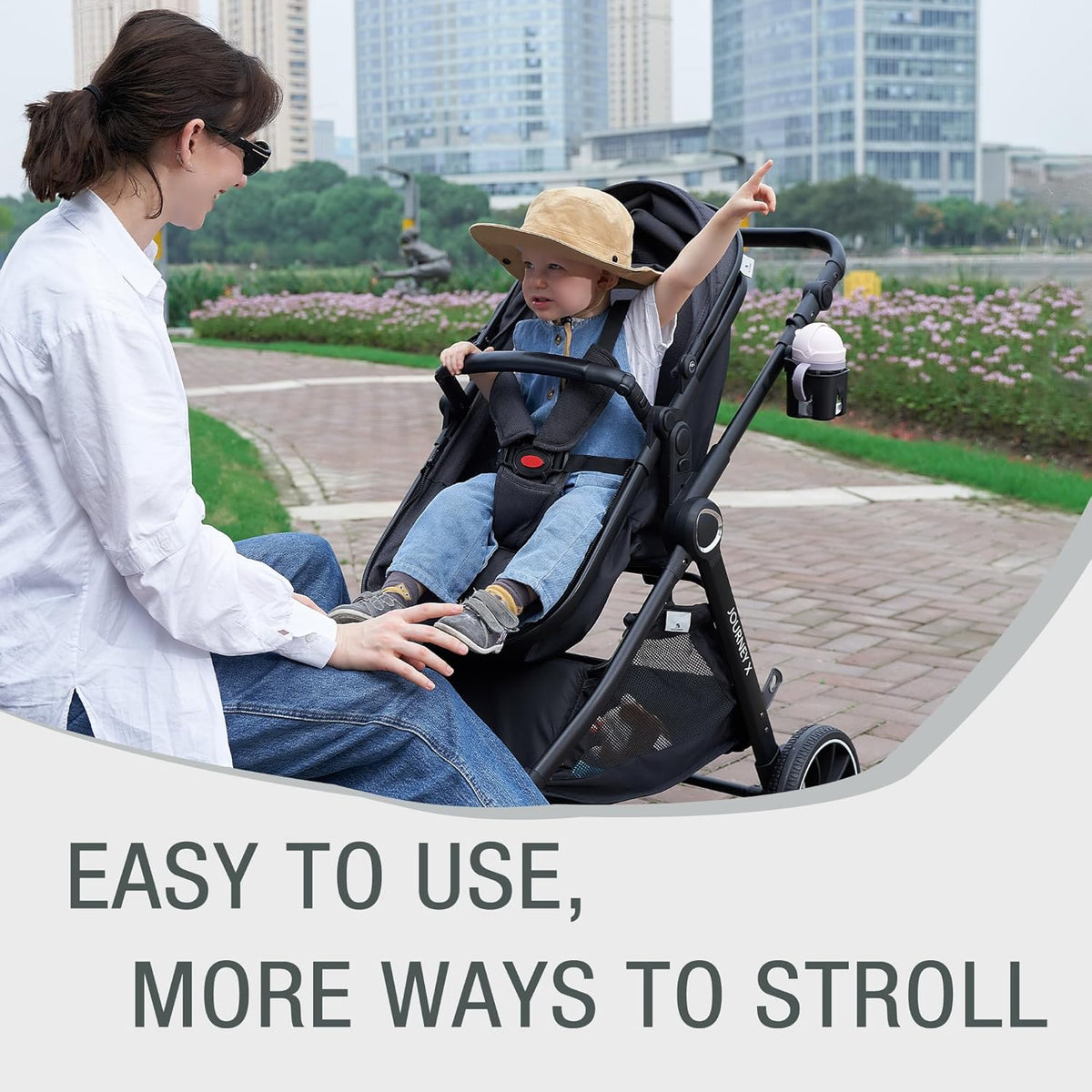 Baby Stroller 2 in 1 Newborn Convertible Stroller Bassinet for Infant New Born Pushchair 0-36 Month