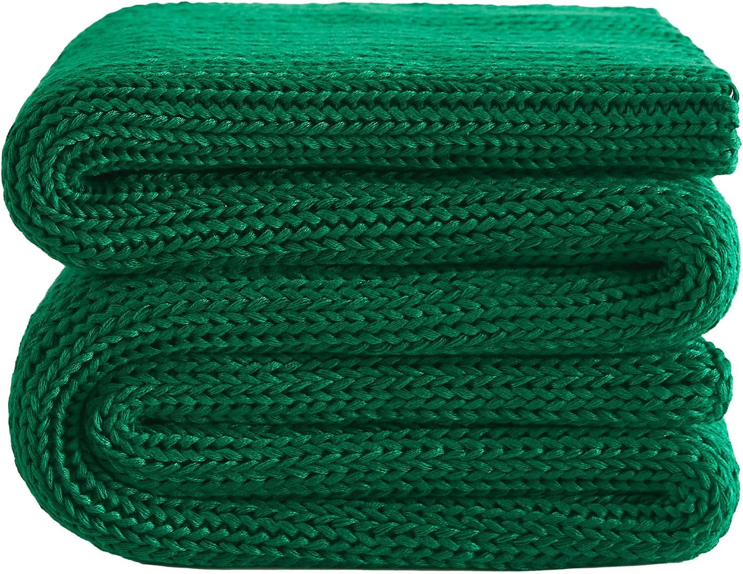 L'AGRATY Knitted Weighted Blanket - 50"x60" 10lbs Cooling Chunky Knit Heavy Blanket for Adults Braided Crochet Throw Thick Cable Yarn Knit Decorative No Beads Evenly Weighted Machine Washable
