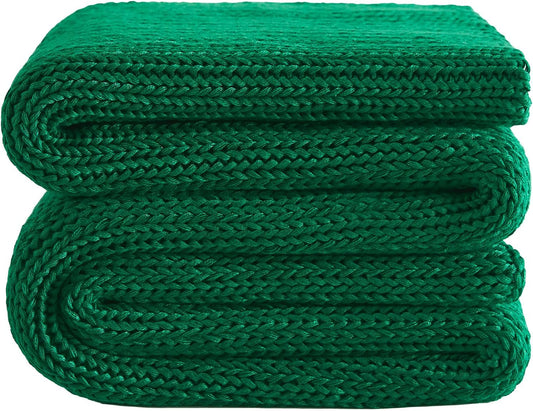 L'AGRATY Knitted Weighted Blanket - 48"x72" 15lbs Cooling Chunky Knit Heavy Blanket for Adults Braided Crochet Throw Thick Cable Yarn Knit Decorative No Beads Evenly Weighted Machine Washable