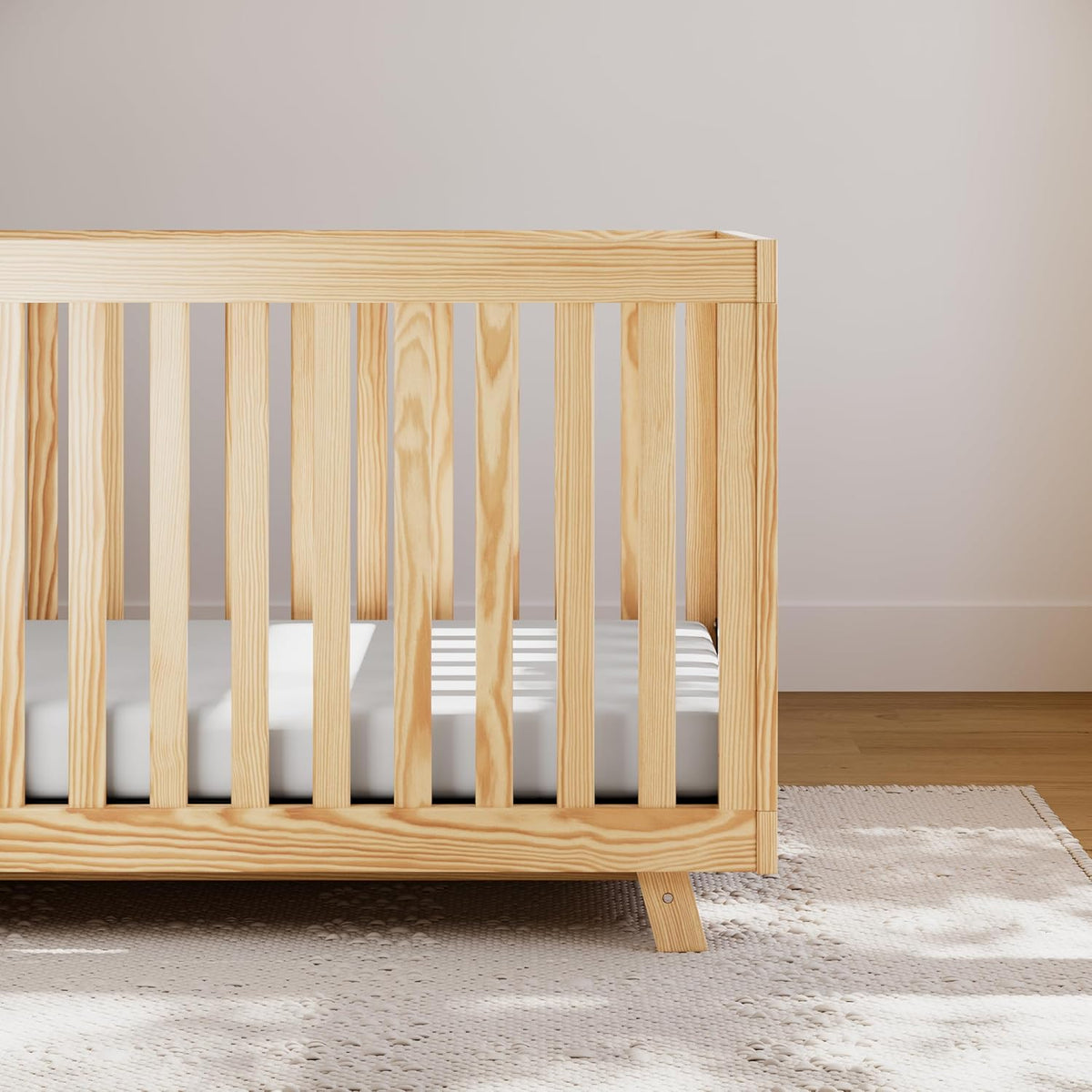 Storkcraft Beckett Grow-with-Me Convertible Crib (Natural) – GREENGUARD Gold Certified, Converts to Toddler Bed & Daybed, Fits Standard Crib Mattress, Easy-to-Assemble