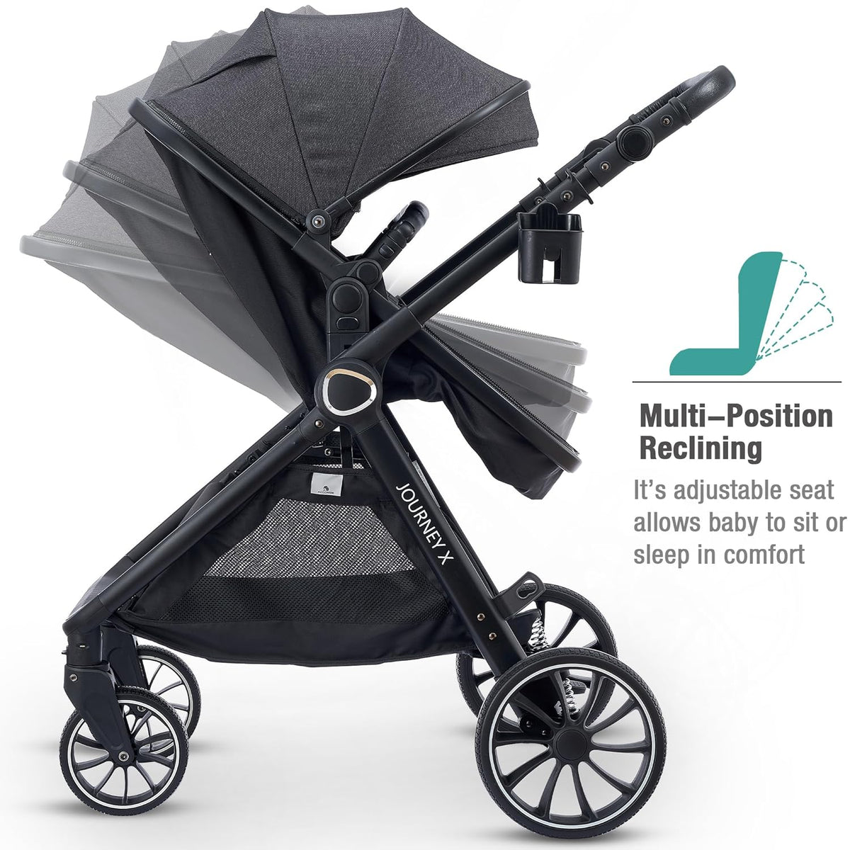 Baby Stroller 2 in 1 Newborn Convertible Stroller Bassinet for Infant New Born Pushchair 0-36 Month