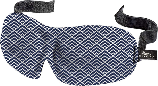 Bucky 40 Blinks No Pressure Eye Mask for Travel & Sleep, Blue Atlas, One Size