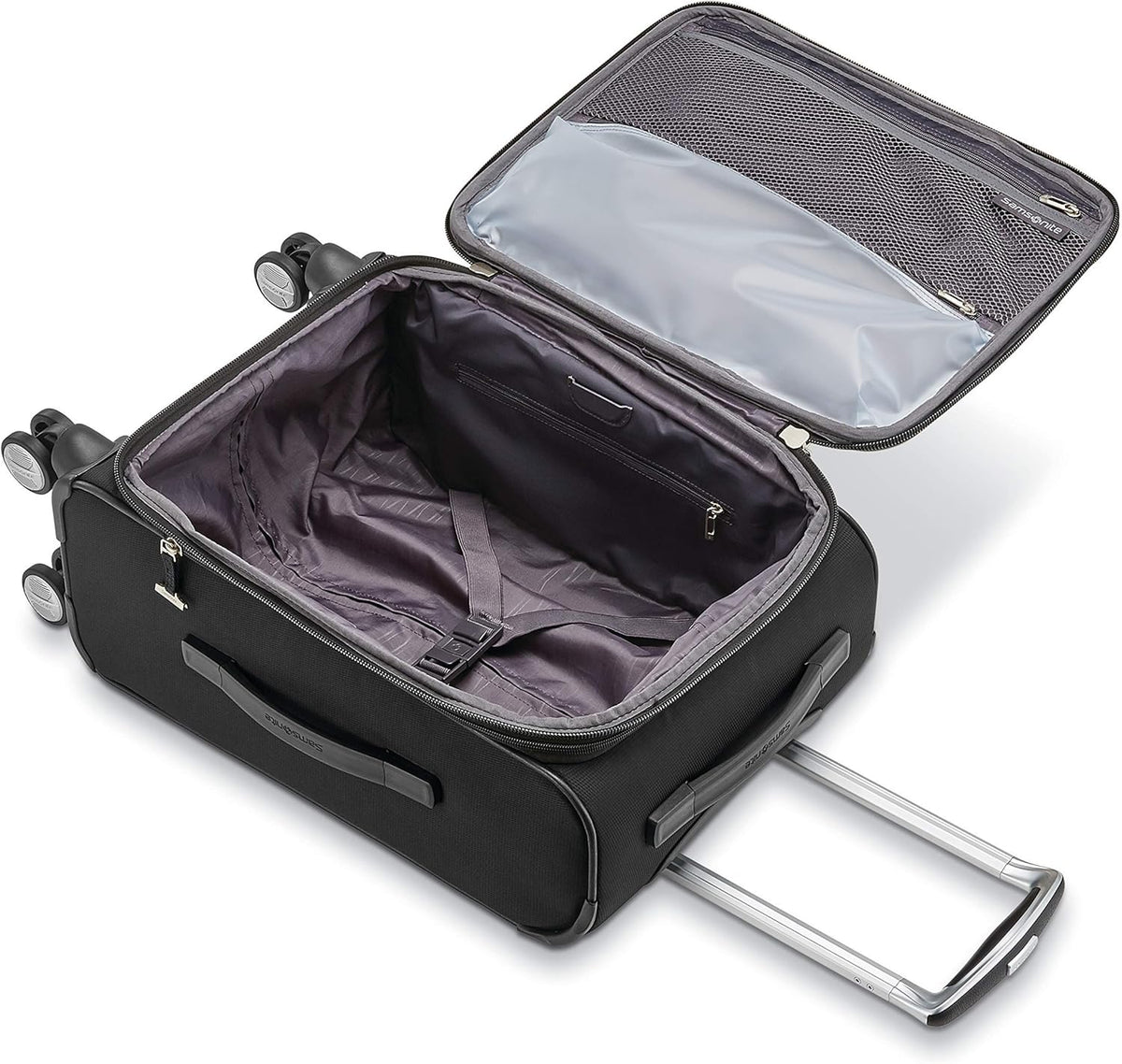 Samsonite Solyte DLX Softside Expandable Luggage with Spinner Wheels, Midnight Black, 3-Piece Set (20/25/29)