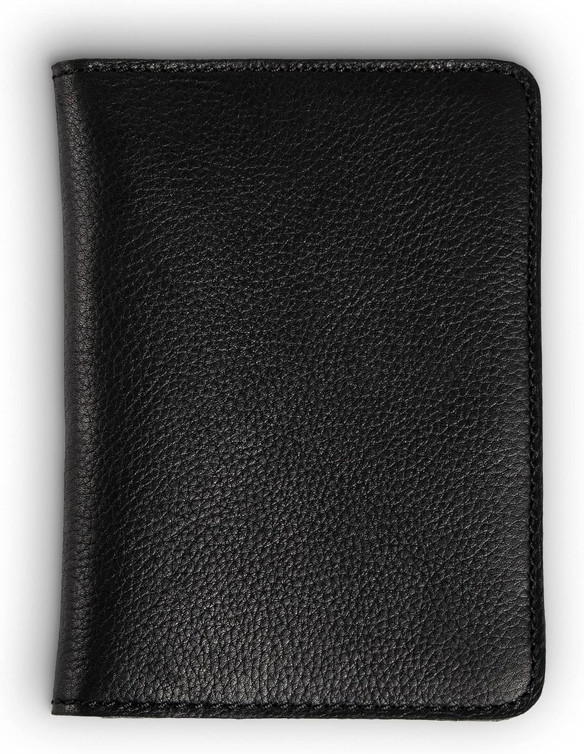 PEGAI Standard Full Grain Crazy Horse Leather Passport Holder | Custom Travel Passport Cover & Organizer | Handcrafted Leather Passport Wallet for Men and Women | Pike (Dymnos Black)