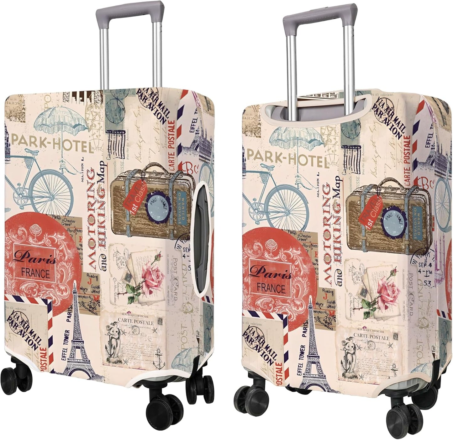 Travel Luggage Cover Suitcase Protector Fits 18-32 Inch Wheel Covers PatternedTravel Related Items Flower Luggage Protector Elastic XL