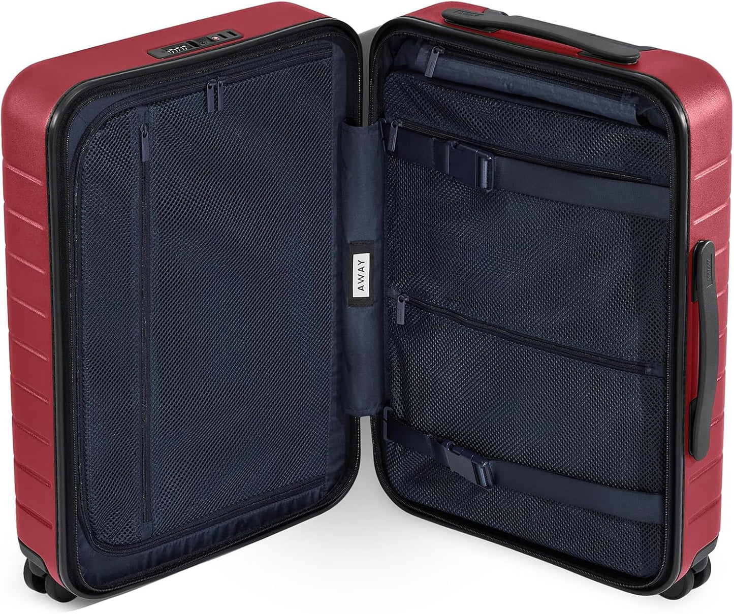 Away Carry-On Luggage, Lightweight Hardside Suitcase with Spinner Wheels, 22 Inch Airline Approved, TSA Lock, Tango Red