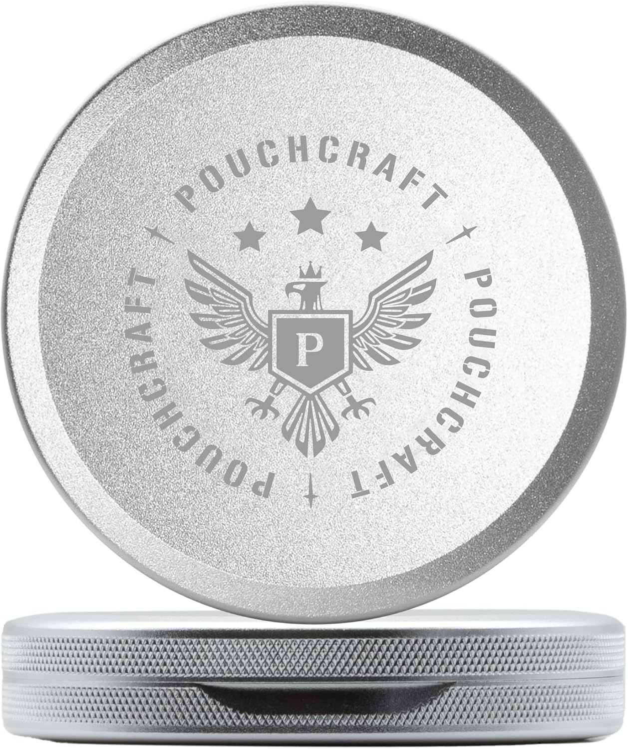 Metal Pouch Can | Metal Container | Slim EDC Pocket Tin | Airtight & Moisture-Resistant | Compact Daily Organizer | Pill Case & Travel Tin | Father’s Day Gift for Dad | (Insignia Ed, Silver, Slim)