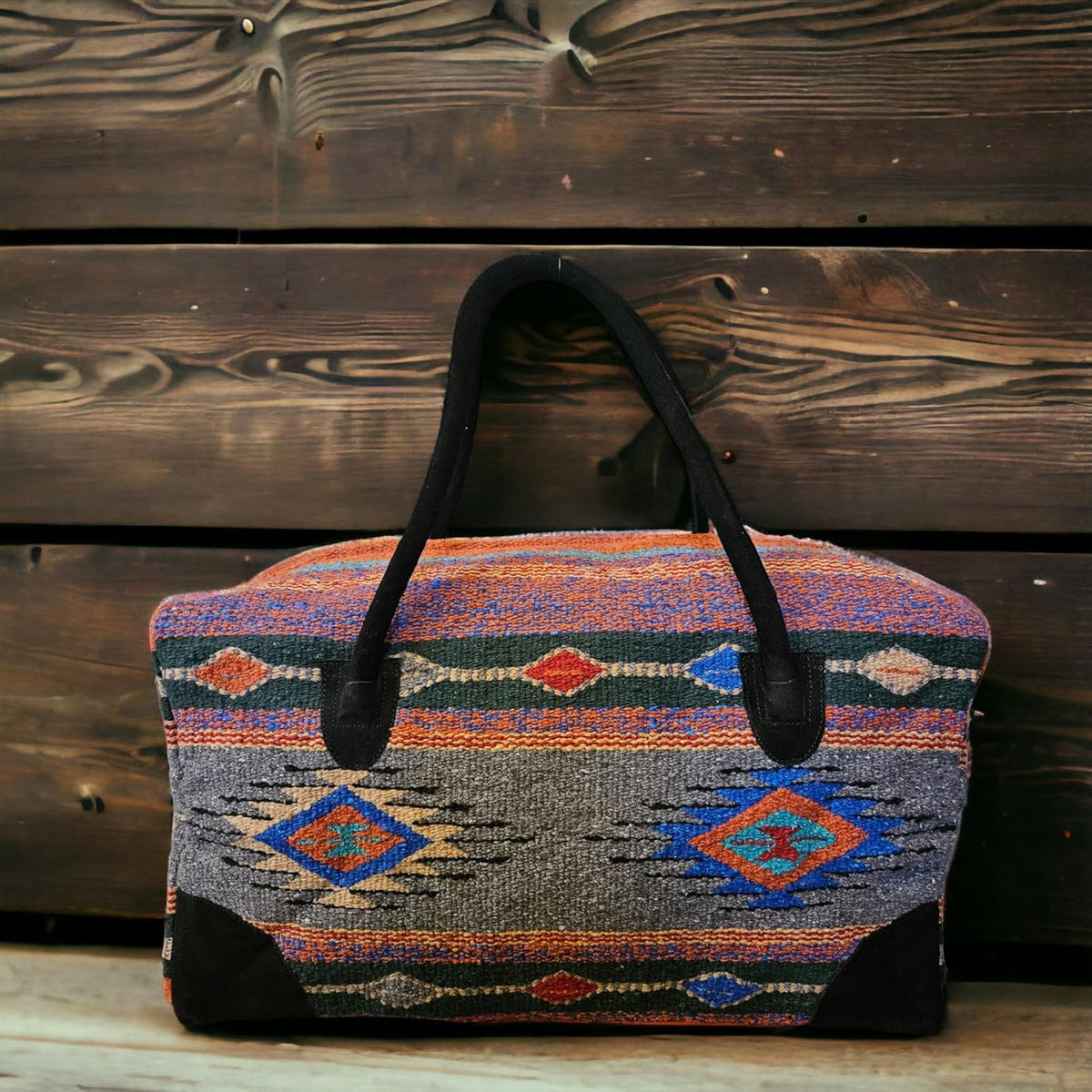 Southwestern Large Weekender Travel Bag Western Duffle Bag Boho Travel Bag (Sara)