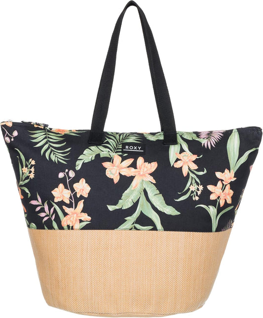 Roxy Women's Beach Tote Bag | Travel | Vacation | Straw | Lightweight | Breathable