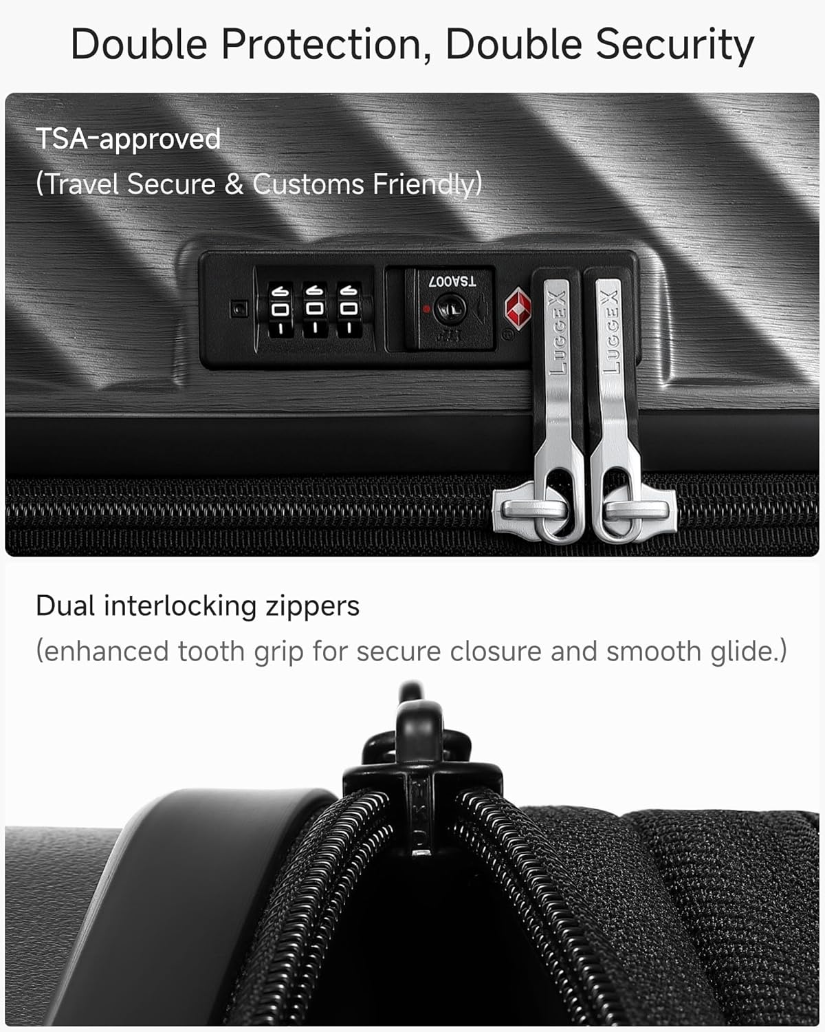 Trunk Luggage, Expandable PC Hard Shell Large Checked 28 Inch Suitcase with Shock - Absorbing Wheels & TSA Lock, Blue, 91L - 105L