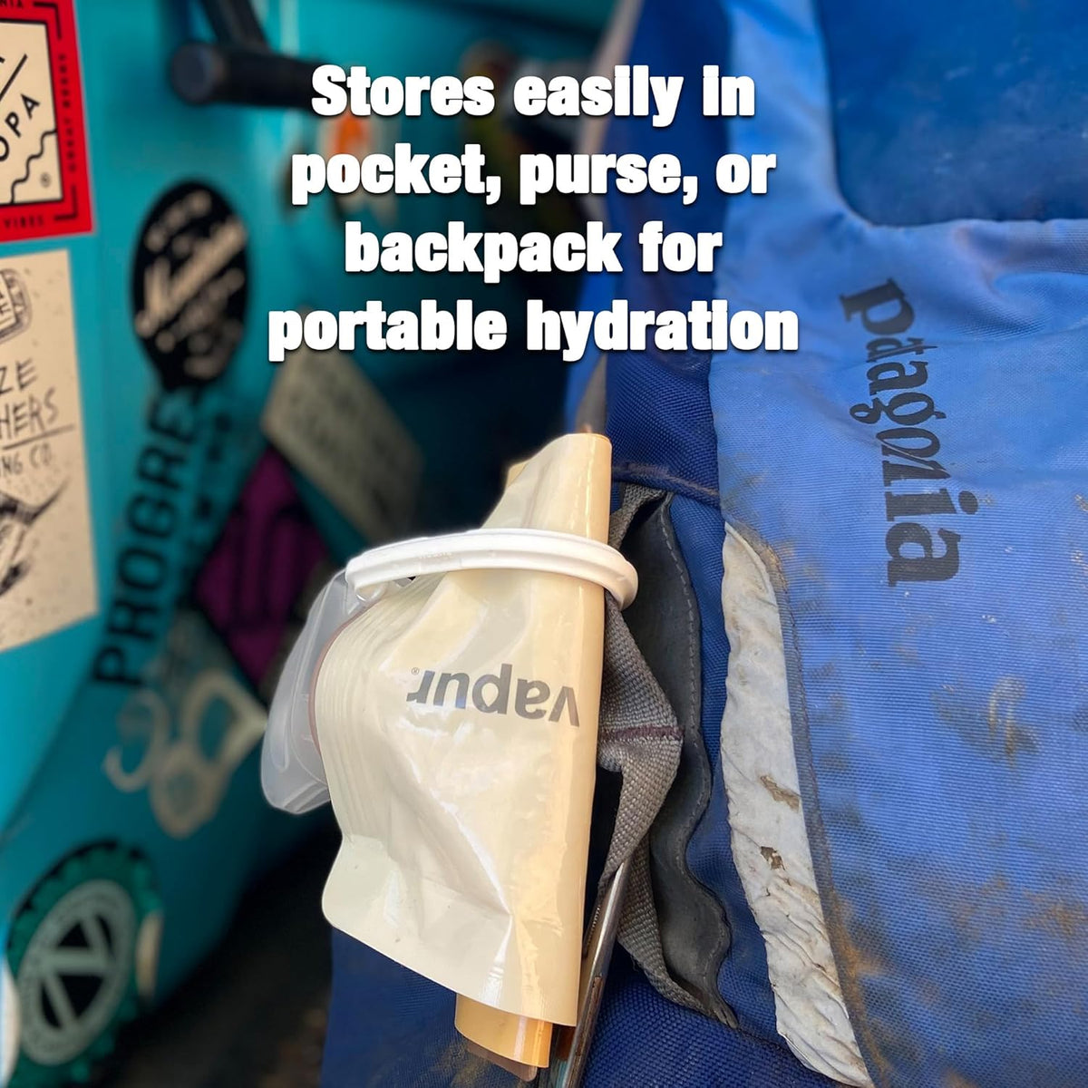 Vapur Flexible, Collapsible Wide Mouth Anti-Bottle with Detachable Carabiner, 34 Ounce, Blackout, Pack of 1
