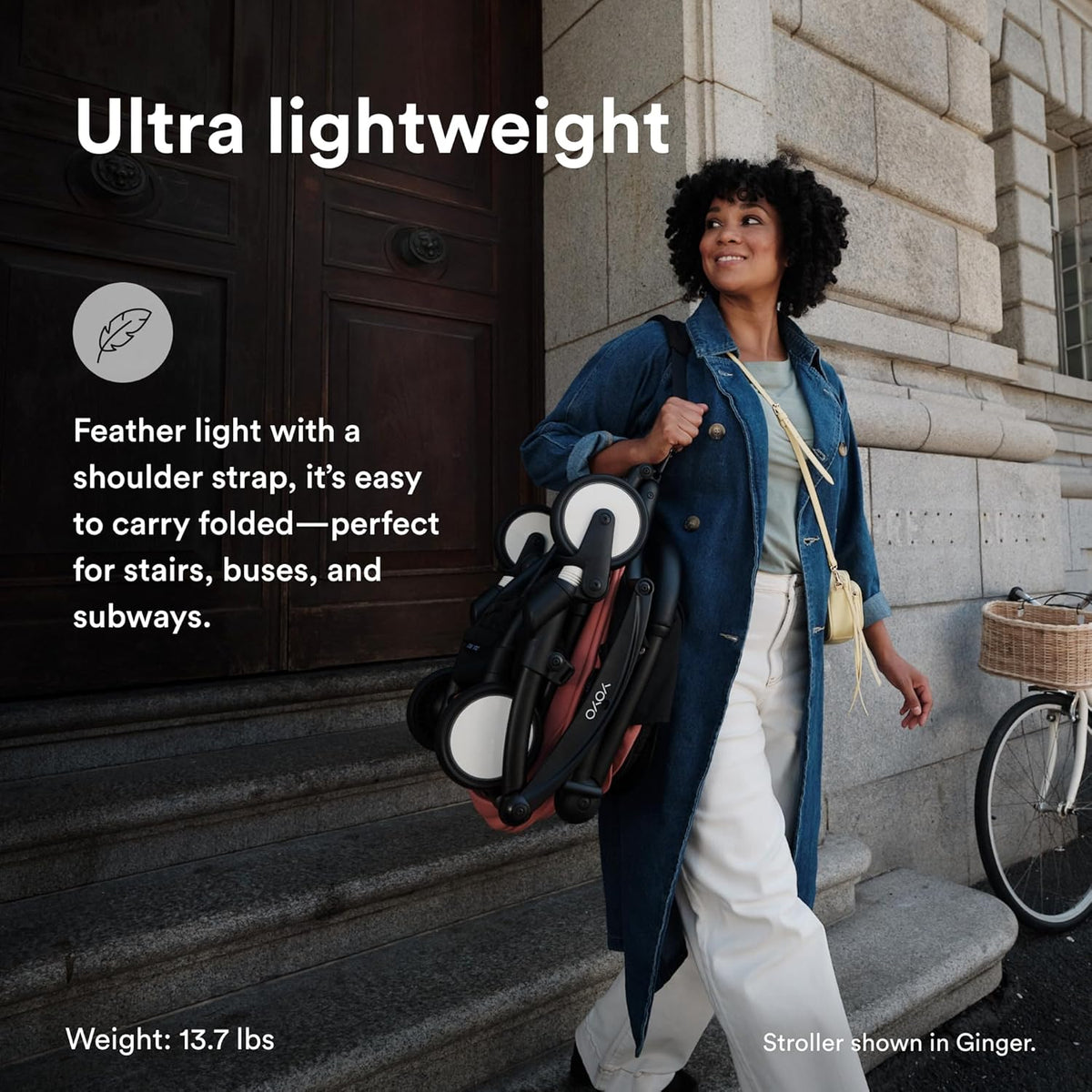 Stokke YOYO3 Stroller from 6 Months - Includes Black Frame/Stone Seat Cushion + Canopy - Folds in & Out in a Flash - Light & Compact - Carry-On Compatible